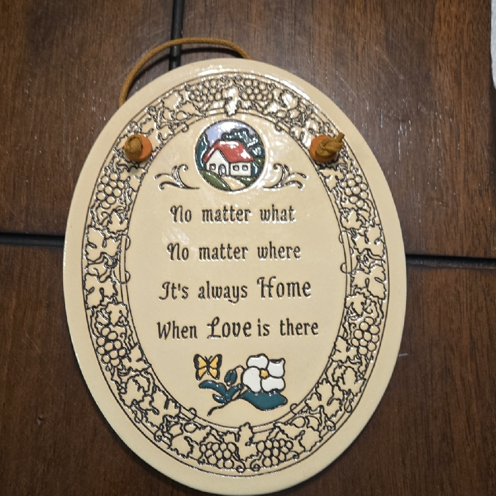 Trinity Pottery VINTAGE Ceramic Wall Hanging Plaque